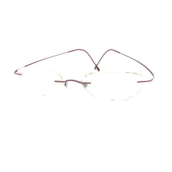 Silhouette Titanium Burgundy Dark Red Rimless Eyeglasses Frames 19 140 Austria - Picture 8 of 13